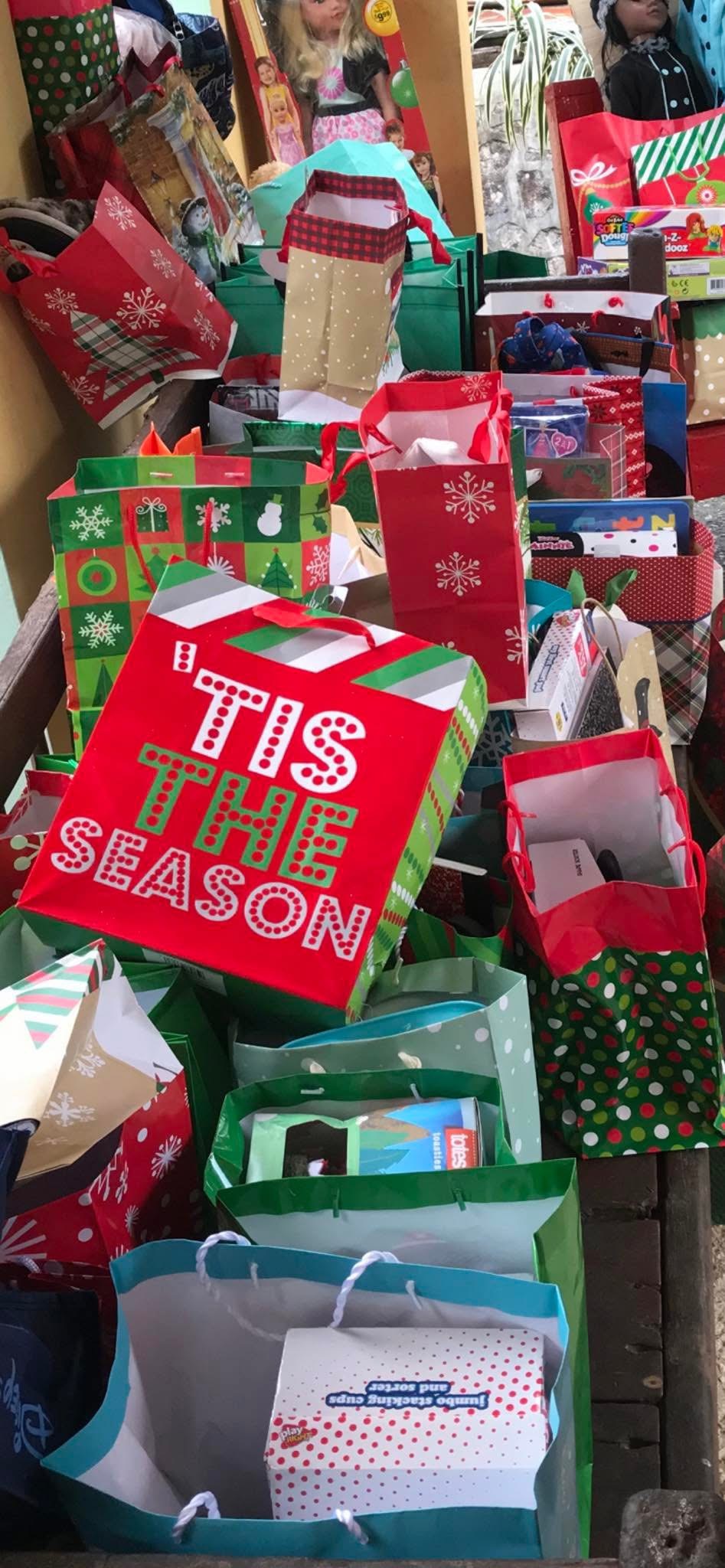 Christmas gifts ready for the toy drive