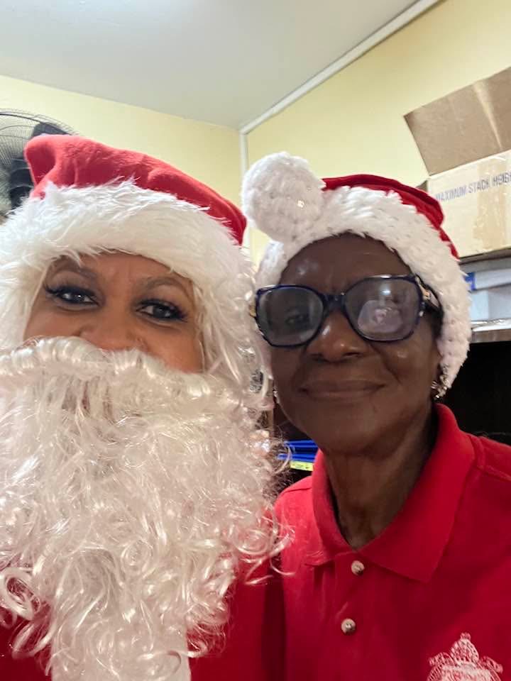 A festive selfie with Santa